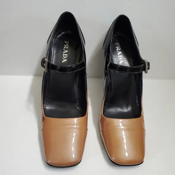 Prada Ombré Slacked Heel Patent Mary JaneSize EU 37.5